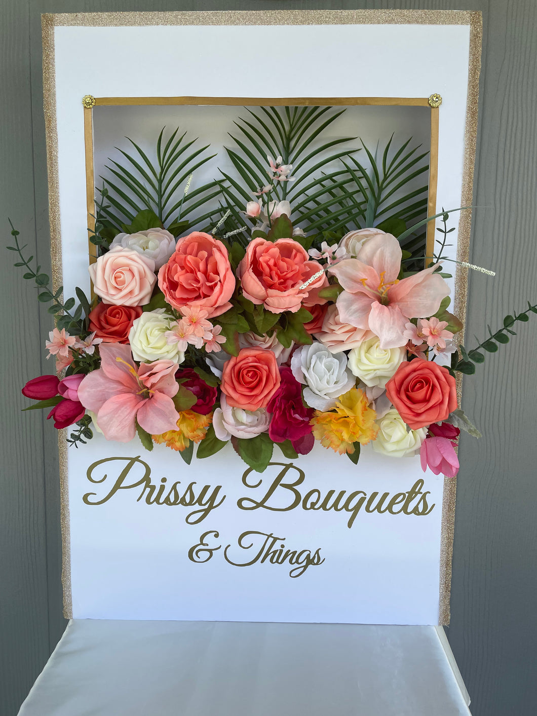 Custom Floral Box Sign